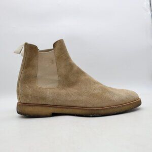 Common Projects Chelsea Boots Men's EU 44 Taupe Tan Suede Crepe Sole Italy